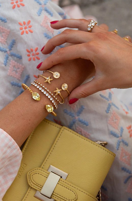Caroline Svedbom - Odessa Bracelet - Rhodium Crystal