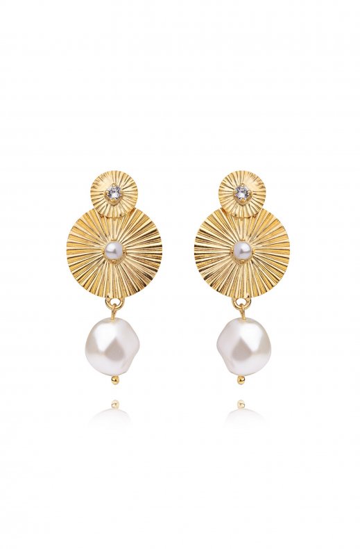 Caroline Svedbom - Odessa Earring - gold pearl