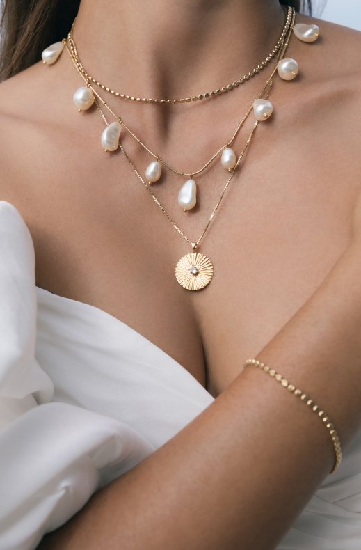 Caroline Svedbom - Odessa Necklace Gold Crystal