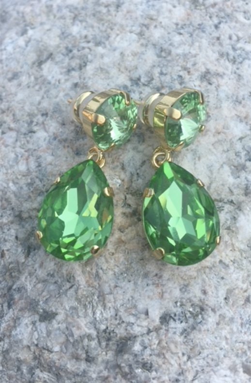 Caroline Svedbom - Classic Drop Earrings - Gold Peridot