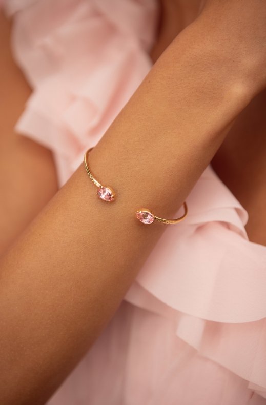Caroline Svedbom - Petite Drop Bracelet Gold Light Rose