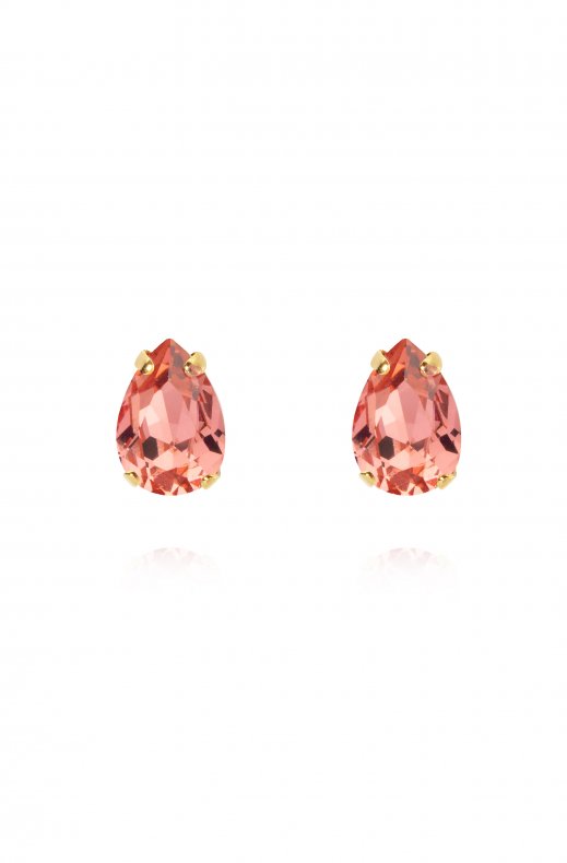 Caroline Svedbom - Petite Drop Earring - Gold Rose Peach