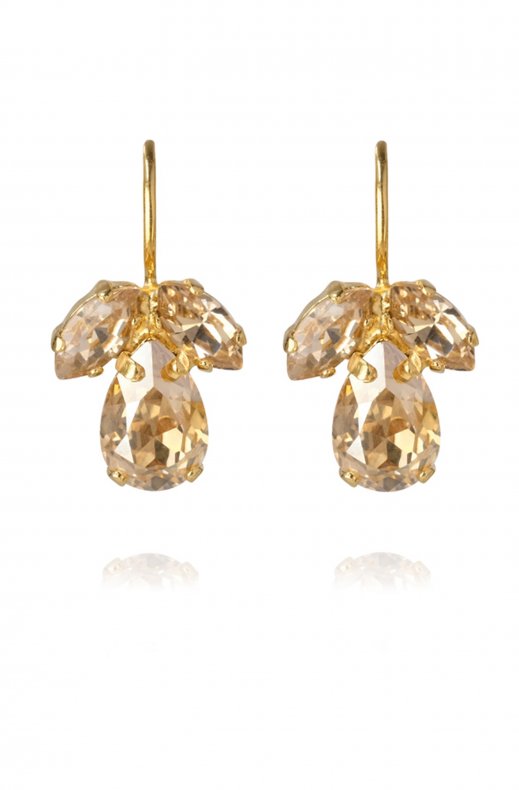Caroline Svedbom - Petite Timo Earring - Gold Golden Shadow /Silk