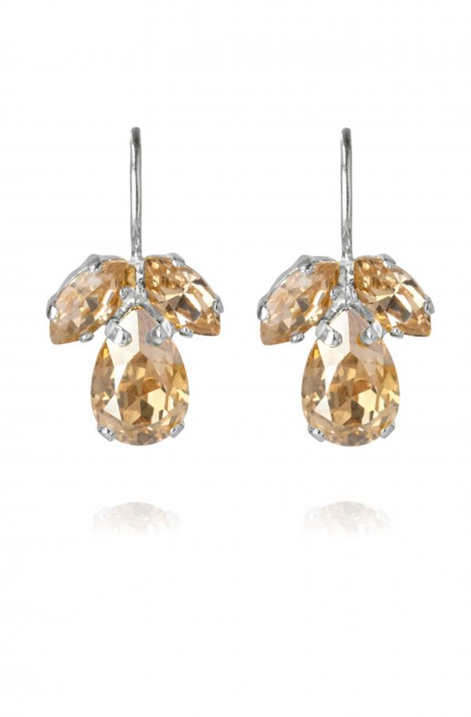 Caroline Svedbom - Petite Timo Earring - Rhodium Golden Shadow /Silk