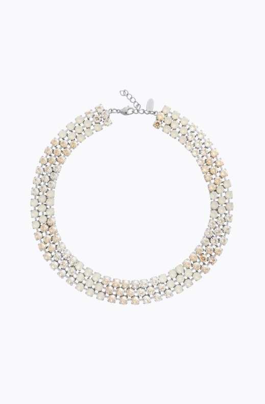 Caroline Svedbom - Rosanna Necklace - Rhodium White combo