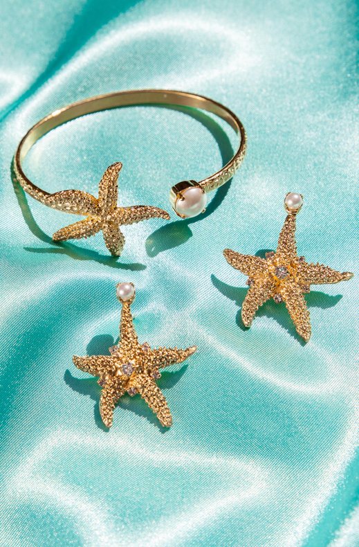 Caroline Svedbom - Sea Star Bracelet Gold Pearl