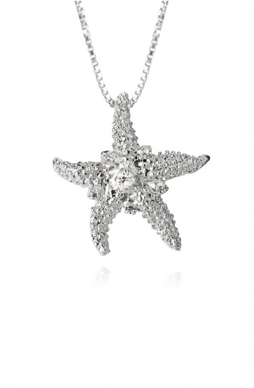 Caroline Svedbom - Sea Star Necklace Rhodium Crystal