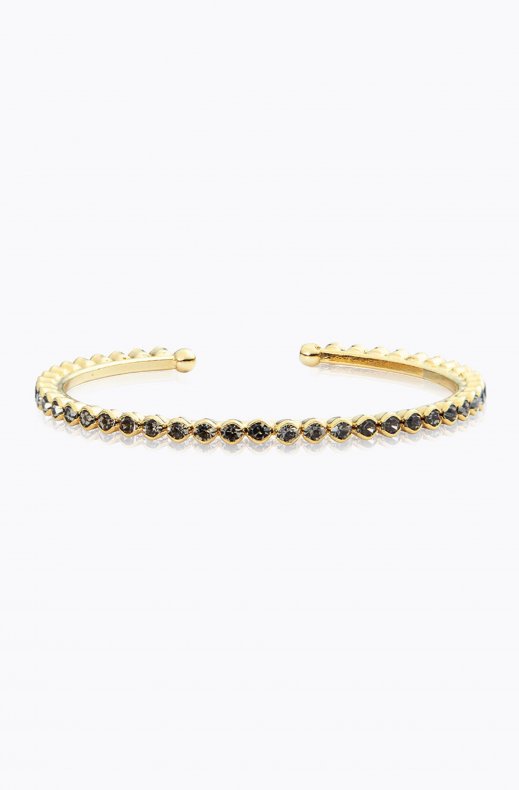 Caroline Svedbom - Siri Bangle - Gold Black Diamond