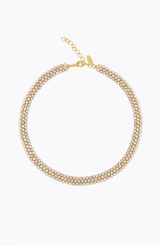 Caroline Svedbom - Siri Choker - Gold Crystal