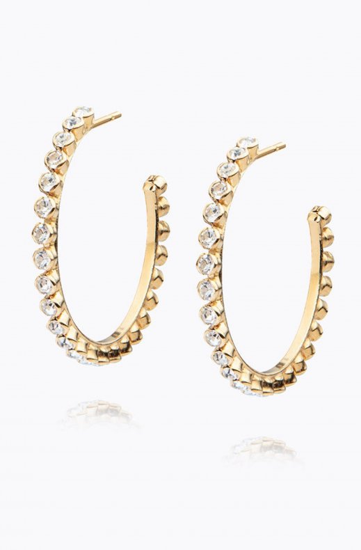 Caroline Svedbom - Siri Large Loop Earring - Gold Crystal