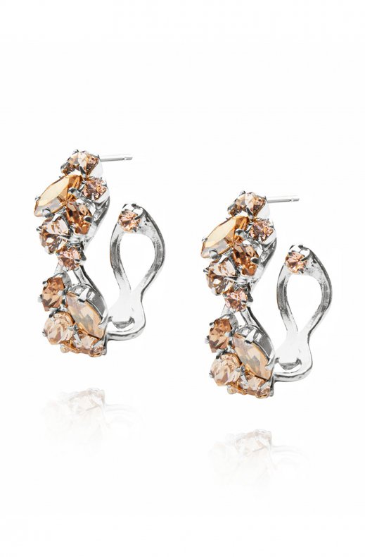 Caroline Svedbom - Stella Loop Earring - Rhodium Silk Combo