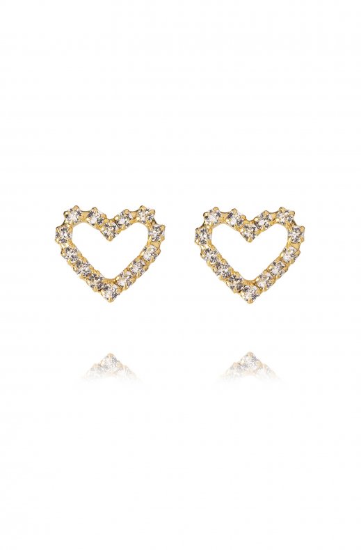 Caroline Svedbom - Sweetheart Earring Gold Crystal
