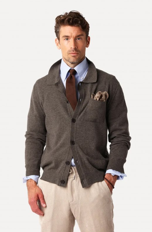 Less Worries - Cashmere Blend Cardigan - Nougat