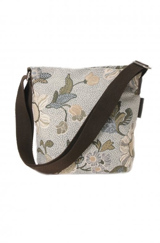 Ceannis - Small Shoulder Bag - White Flower Linnen