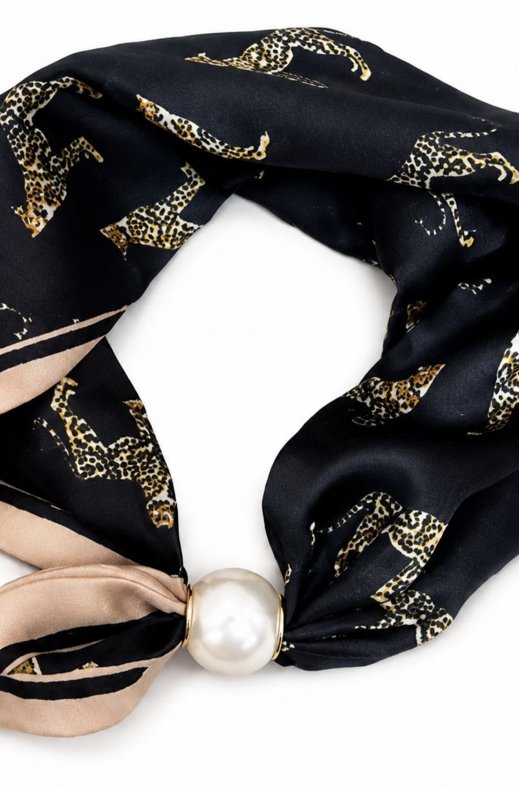 Mixed Brands - Cheetah Scarf ST64603 - Navy
