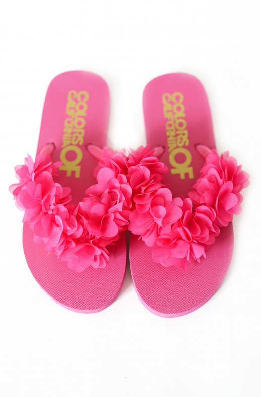 Colors of California - Eva Flip Flop Flower - Fuchsia