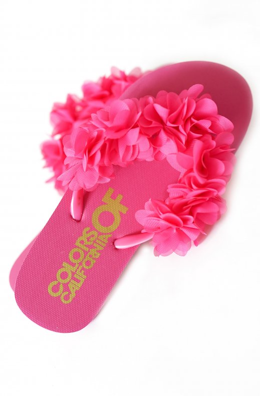 Colors of California - Eva Flip Flop Flower - Fuchsia