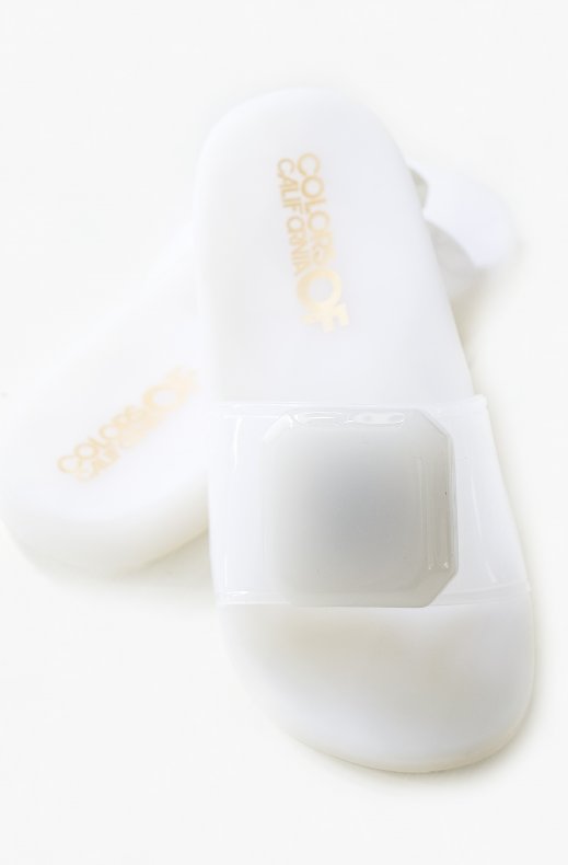 Colors of California - Sandal with Big Stone White