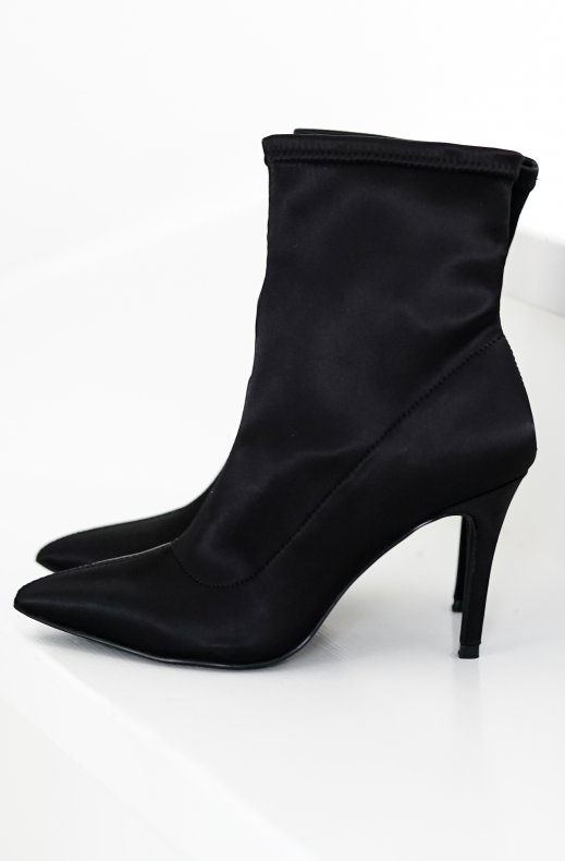 Colors of California - Ankle Boot Stretch Satin Black