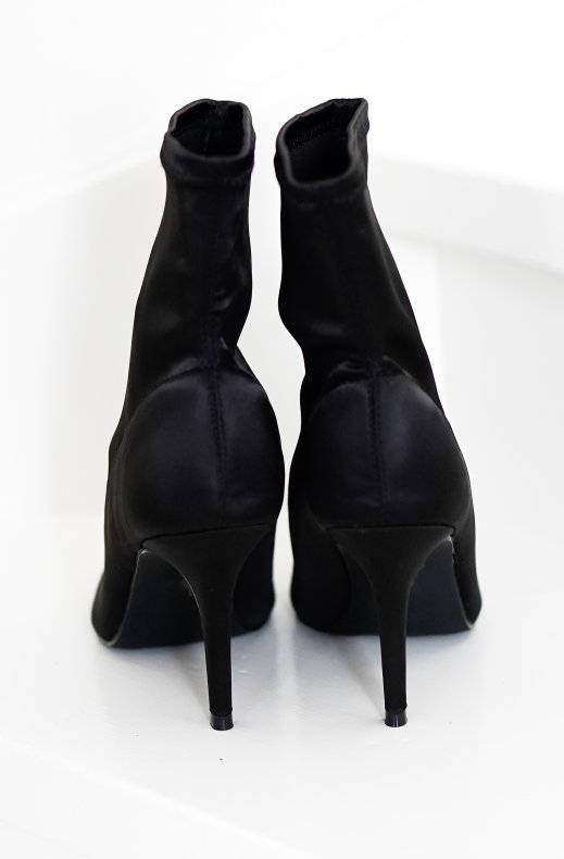 Colors of California - Ankle Boot Stretch Satin Black