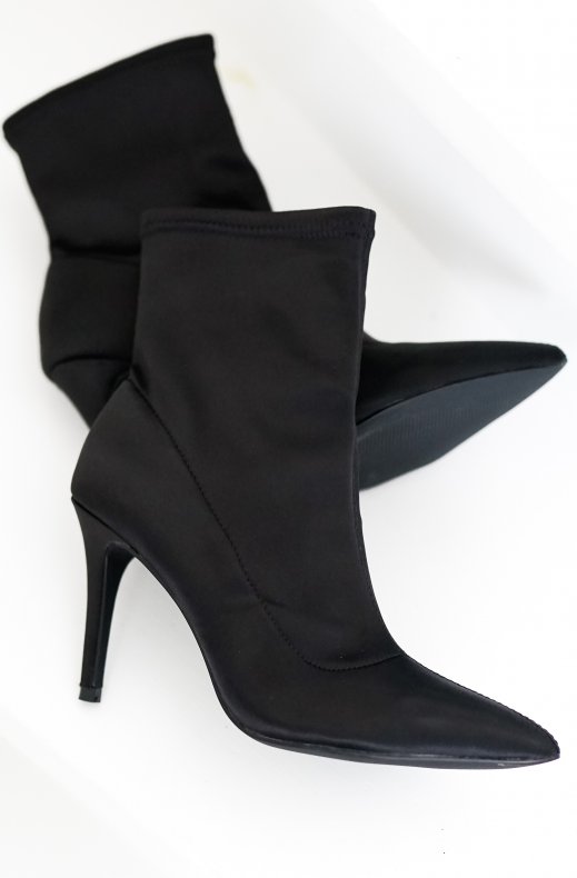 Colors of California - Ankle Boot Stretch Satin Black