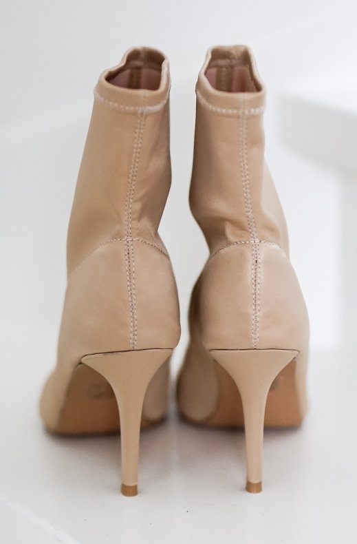 Colors of California - Ankle Boot Stretch Satin Nude