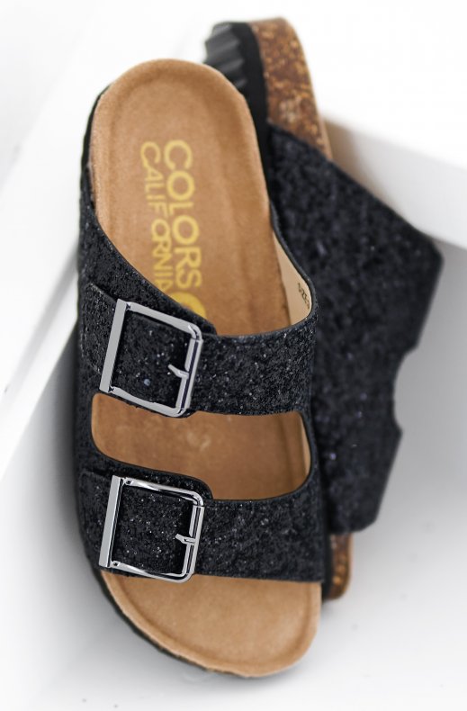 Colors of California - Bio Sandal Glitter BIO035 - Black