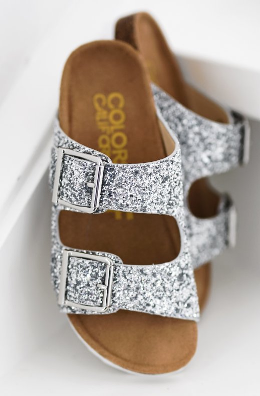 Colors of California - Bio Sandal Glitter BIO035 - Silver
