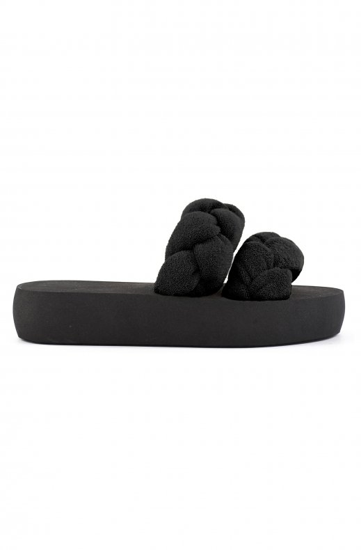 Colors of California - EJPOLE18 Flip Flop Wedge 2 Strap Black