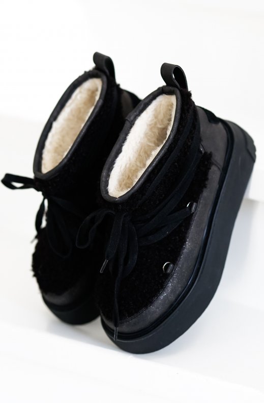 Colors of California - Furry Boot Sneaker Sole Black BLAST05