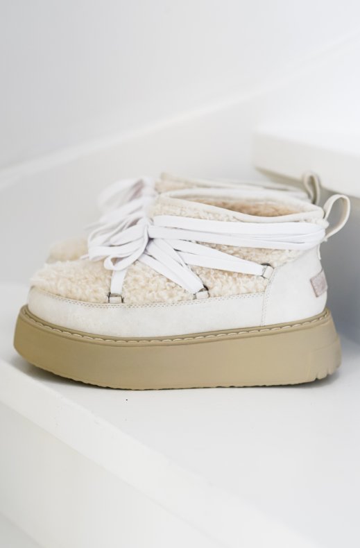 Colors of California - Furry Boot Sneaker Sole White BLAST05