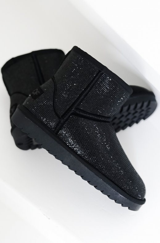 Colors of California - UGG Boot in Suede with Hotfix - Black/Bis