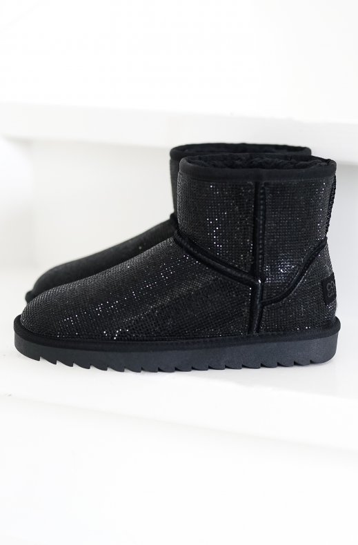 Colors of California - UGG Boot in Suede with Hotfix - Black/Bis