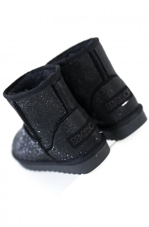 Colors of California - UGG Boot in Suede with Hotfix - Black/Bis