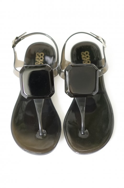 Colors of California - Jelly Flip Flop Sandal Stone - Black
