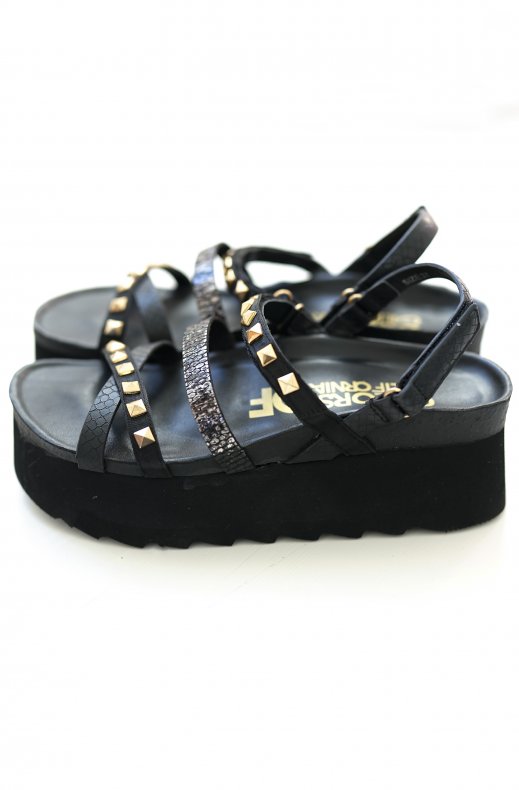 Colors of California - Platform Multi Strap Sandal - Black