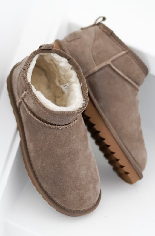 Colors of California - Short Winter Boot Suede Taupe HCYW078