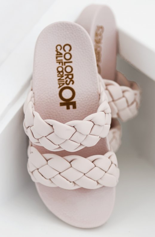 Colors of California - Two Braided band sandal - Pink