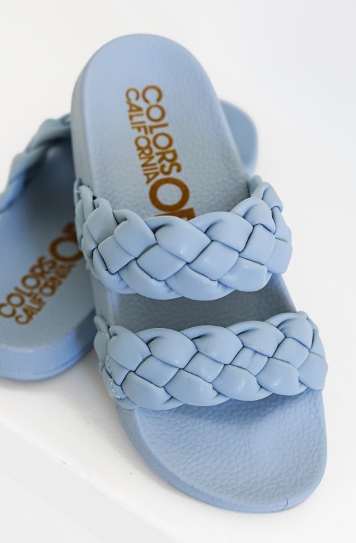 Colors of California - Two Braided band sandal - Sky