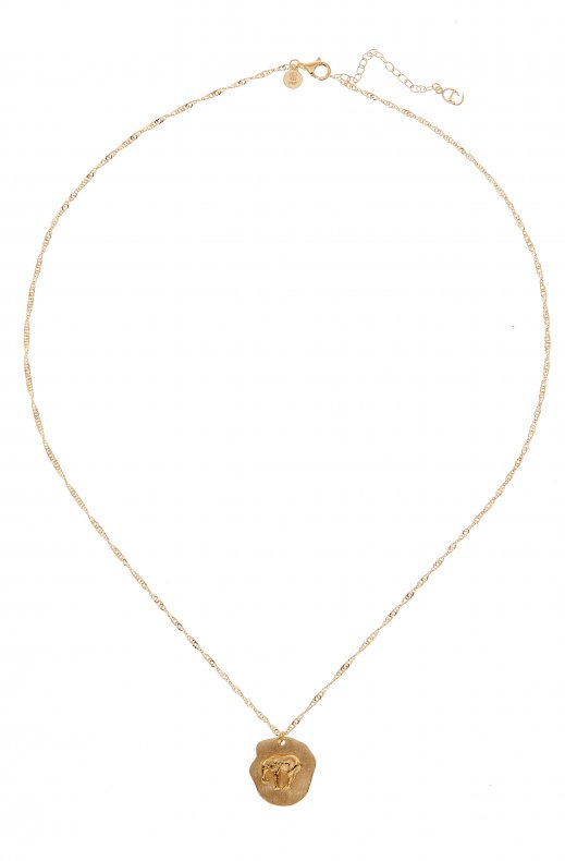 CU Jewellery - Two Elephant Necklace 55-60 Gold