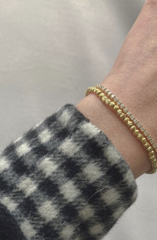 CU Jewellery - Cubic Elastic Bracelet Plain Gold