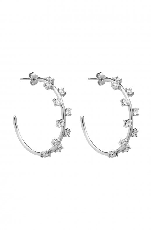 CU Jewellery - Cubic Hoop Earring Silver