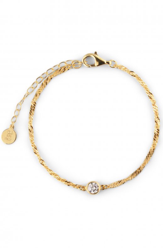 CU Jewellery - Cubic Single Bracelet Gold