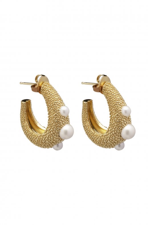 CU Jewellery - Pearl Bubble Big Earring Gold