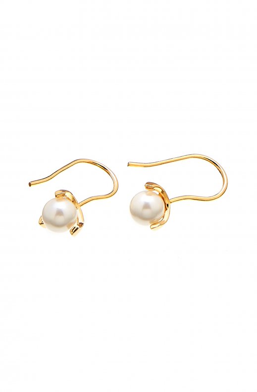 CU Jewellery - Pearl Long Earring Gold