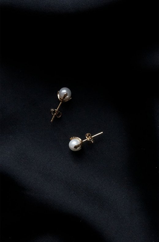 CU Jewellery - Pearl Small Stud Earring Gold