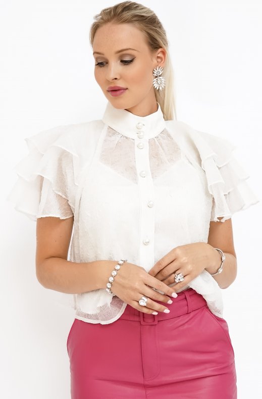 Custommade - Obia Blouse - Whisper White