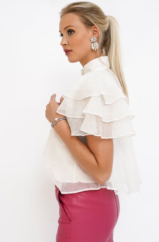 Custommade - Obia Blouse - Whisper White