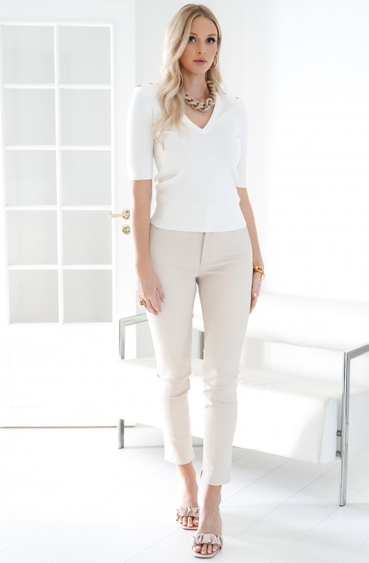 Dante 6 - Vari Top Knitted - Milk White