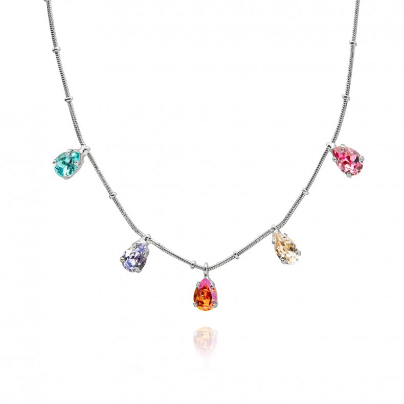 Caroline Svedbom- Estelle Necklace - Rhodium Rainbow